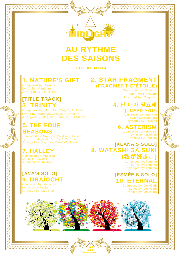 MidLight, 1st Album Track List.png