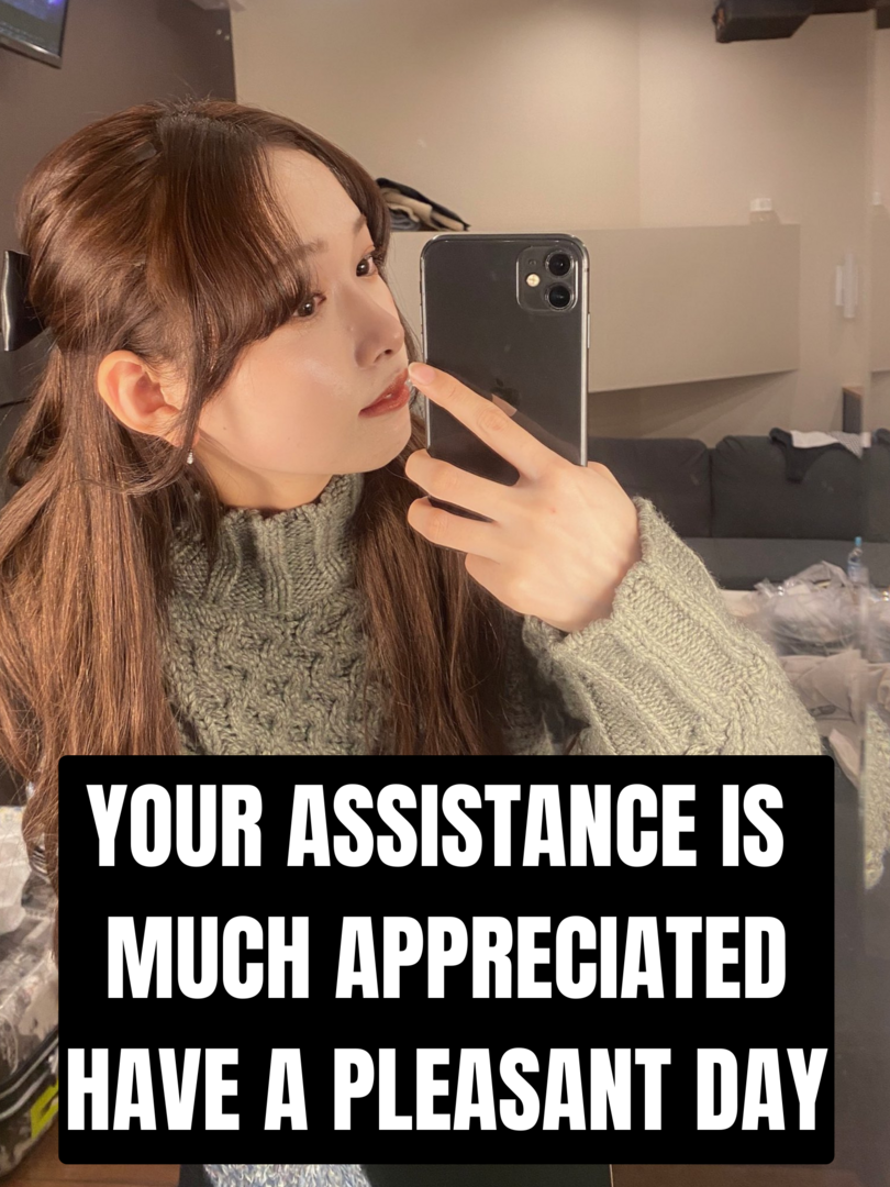 YOUR ASSISTANCE IS MUCH APPRECIATED HAVE A PLEASANT DAY.png